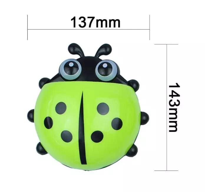 Ladybug Toothbrush & Toothpaste Holder, Wall-Mounted Toothbrush Storage, Wall Sucker Bathroom Holder Ladybug Toothbrush & Toothpaste Holder, Wall-Mounted Toothbrush Storage, Wall Sucker Bathroom Holder
